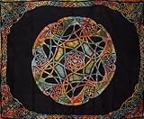 Heavy Tie Dye Celtic Wheel of Life Tapestry-Gorgeous