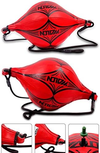 Young Star Double End Boxing Speed Ball Sporting Focus Training Kick Punching Bags MMA (Red)