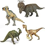 Papo Baby Pachycephalosaurus, Pachyrhinosaurus, Parasaurolophus, and Oviraptor Dinosaur Bundle