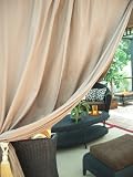 Outdoor Gazebo Patio Drapes Tan Tab Top 84" Includes (2) Panels (Each Panel 40" X 84")