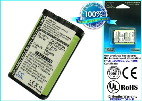 3.6V 900mAh Ni-MH Cordless Battery For Undien CLX465, CLX475-3, CLX485, TCX400, CTX440, WIN1200, ELITE 8805 RADIO SHACK 23003, 435862 -BASE