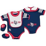 New Jersey Nets Team Color Creeper with Bib and Booties