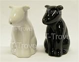 Black White Puppy Dog Salt And Pepper Shaker Set