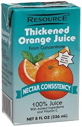 Resource Thickened Orange Juice, Nectar Consisitency,  8-Ounce Boxes (Pack of 27)