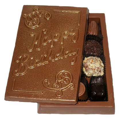 Sugar Free Happy Birthday Belgian Milk Chocolate Box by A Bountiful Harvest