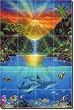 Secret Falls by Jeff Wilkie - Tropical Undersea Ceramic Tile Mural 25.5" x 17" Kitchen Shower Backsplash