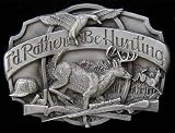 Rather Be Hunting Belt Buckle