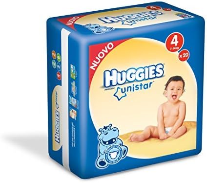 Huggies Unistar Nappies Size 4 7-14kg x 20 Pack by KIMBERLY CLARK ITALIA