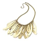 Drop Chain Fashion Necklace Burnt Gold