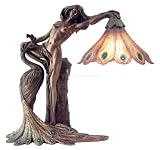 Sale - Art Nouveau Peacock Lady Lamp