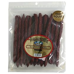 World Kitchens Original Beef Pepperoni, 16-Ounce Unit (Pack of 2)