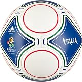 Italy Adidas 2012 Capitano Soccer Ball, White, True Blue, Twilight Green, Size 3