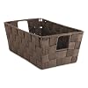 Whitmor 6581-2712 Woven Strap Small Shelf Tote, Java