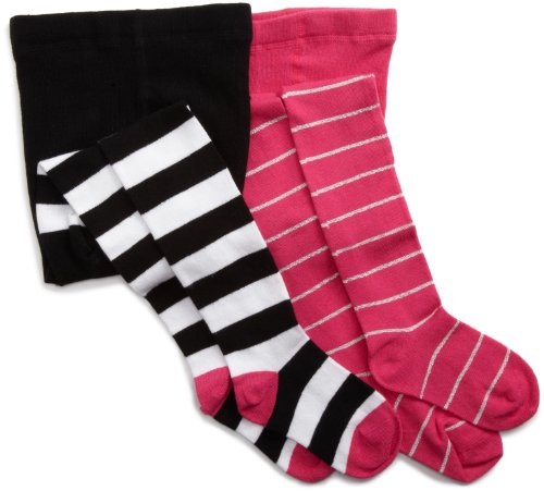 casual girls dresses-Stride Rite Girls 2-6x Two Pack Rugby Glitter Heavyweight Tight, Assorted, 2/4 Images