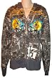 Men's Ed Hardy Hoodie All Over Specialty Charcoal Available in Several Sizes