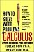 How to Solve Word Problems in Calculus
