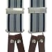 Button On Braces - Blue Grey White Stripe by Best Braces Company