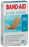 Band-Aid Brand Adhesive Bandages, Ultra-Strips, 20-Count Regular Bandages (Pack of 6)