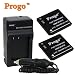 Progo Brand Power Pack: (Two Li-ion Rechargeable Battery and One Pocket Rapid Travel Charger With Car Adapter) for Panasonic DMW-BCK7, DMW-BCK7E, DMW-BCK7PP, NCA-YN101F, NCA-YN101G, NCA-YN101H, DE-A91B, DE-A92A, DE-A92B. Fits Panasonic Lumix Digital Cameras, DMC-FP5, DMC-FP7,DMC-FH2, DMC-FH5, DMC-FH7, DMC-FH24, DMC-FH25, DMC-FH27, DMC-FS16, DMC-FS18, DMC-FS35, DMC-FS37, DMC-FX77, DMC-FX78, DMC-S1, DMC-S3