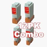 12-Pack Compatible Ink Tank Color for Canon i320, MultiPASS F20, S200, S300,S330, i320 Printers (Six