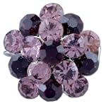 Vintage Purple Crystal Bouquet Brooches