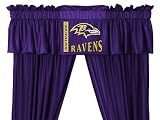 NFL Baltimore Ravens Curtain Set - 5pc Jersey Drapes/Valance Set