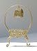 Dollhouse Miniature French Gold Wire Plant Stand with Bird Cage