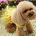 Urparcel Dog Lace Dress Pet Tutu Dress Skirt Yellow S