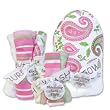 Paisley Park Bouquet Set - All 3 Bouquets - Hooded Towel (# 101288) And 5 Pack Of Wash Cloths (# 101270) And 4 Pack Of Burp Cloths (# 101279)