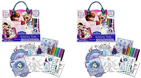 Disney Frozen Fashion Activity Tote x 2 Sets (Coloring, Stickers, and Magnetic Play scene)