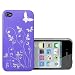 Yousave Accessories AP-GA01-Z136 Etui + Protection d'�cran pour iPhone 4/4S Violet/Argent