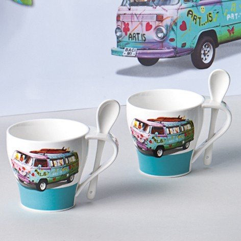 Cilio 251760 Bus 2-er Set Cappuccinotassen Kollektion \"Lifestyle\" Modell \&quo Preisvergleich