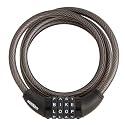 Wordlock CL-411-BK 4-Letter Combination 5 Foot Cable Bike Lock, Black