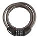 Wordlock CL-411-BK 4-Letter Combination 5 Foot Cable Bike Lock, Black