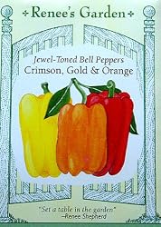 Bell Peppers Crimson, Gold and Orange Seeds 28 Seeds