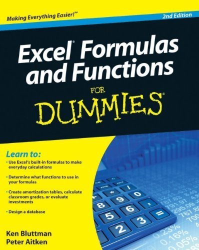Excel Formulas and Functions For Dummies 2nd edition by Bluttman, Ken, Aitken, Peter G. (2010) Paperback