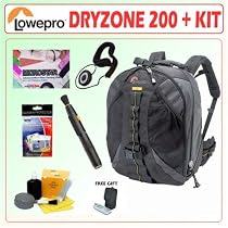 Lowepro DryZone 200 Backpack (Black/Gray) Plus Accessory Kit