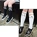 JiaDuo Kids Girl Cotton School Socks Cat Face Knee High Tube Sock Pack of 2