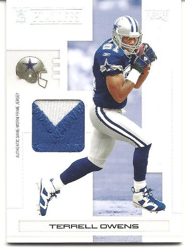 Terrell Owens 2007 Playoff NFL Playoffs Materials Prime Patch Card #25 08/15 Dallas Cowboys