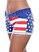 Women's USA American Flag Denim Shorts