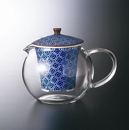 オシャレなガラスと磁器のポット『華七宝』有田焼！癒しタイムにお茶紅茶をお楽しみ！