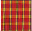 Durable Flat Weave 100% Cotton Colorful Red and Yellow Plaid Tablecloth 60x60 Inches