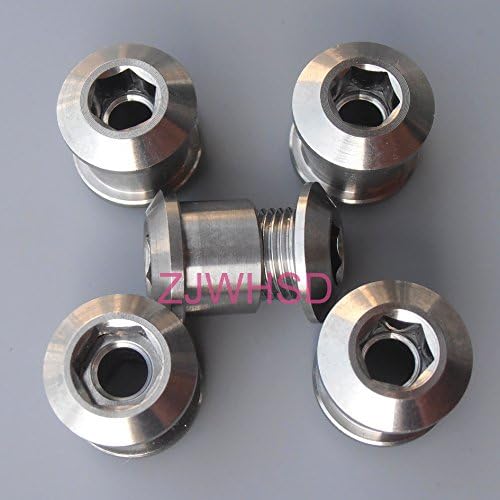 5 pair Titanium Ti Bolts & Nuts for Shimano FSA Sram Bike Crankset Chainring Set