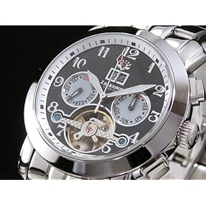 【クリックでお店のこの商品のページへ】JHARRISON 腕時計 自動巻き メンズ JH008-BWH