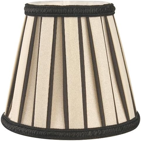 (6 Pack) Royal Designs English Pleated Chandelier Lamp Shade, 3 x 5 x 4.5 (CS-503BLK-6)