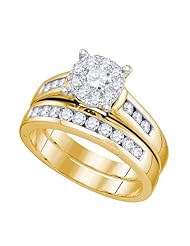 0.94CT DIAMOND 0.30CT CENTER ROUND BRIDAL SET