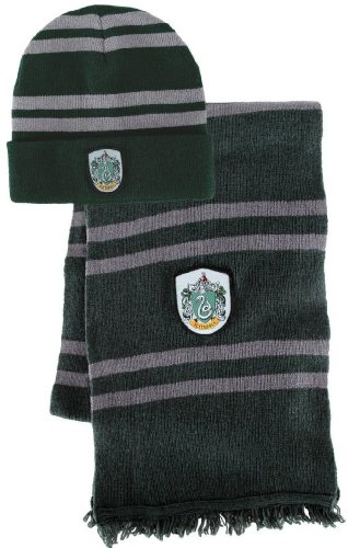 Slytherin hat and scarf set Clearance