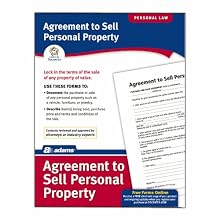 Adams Agreement To Sell Personal Property Form, 8.5 x 11 Inch, White (LF115)