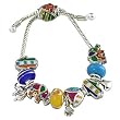 Bright Colored Lucky Theme Designer Style Charm Bracelet