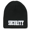 New Plain Black Military Security Beanie
